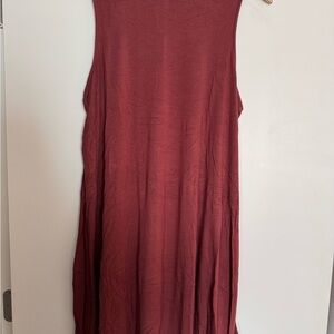 Silence + Noise Maroon Dress